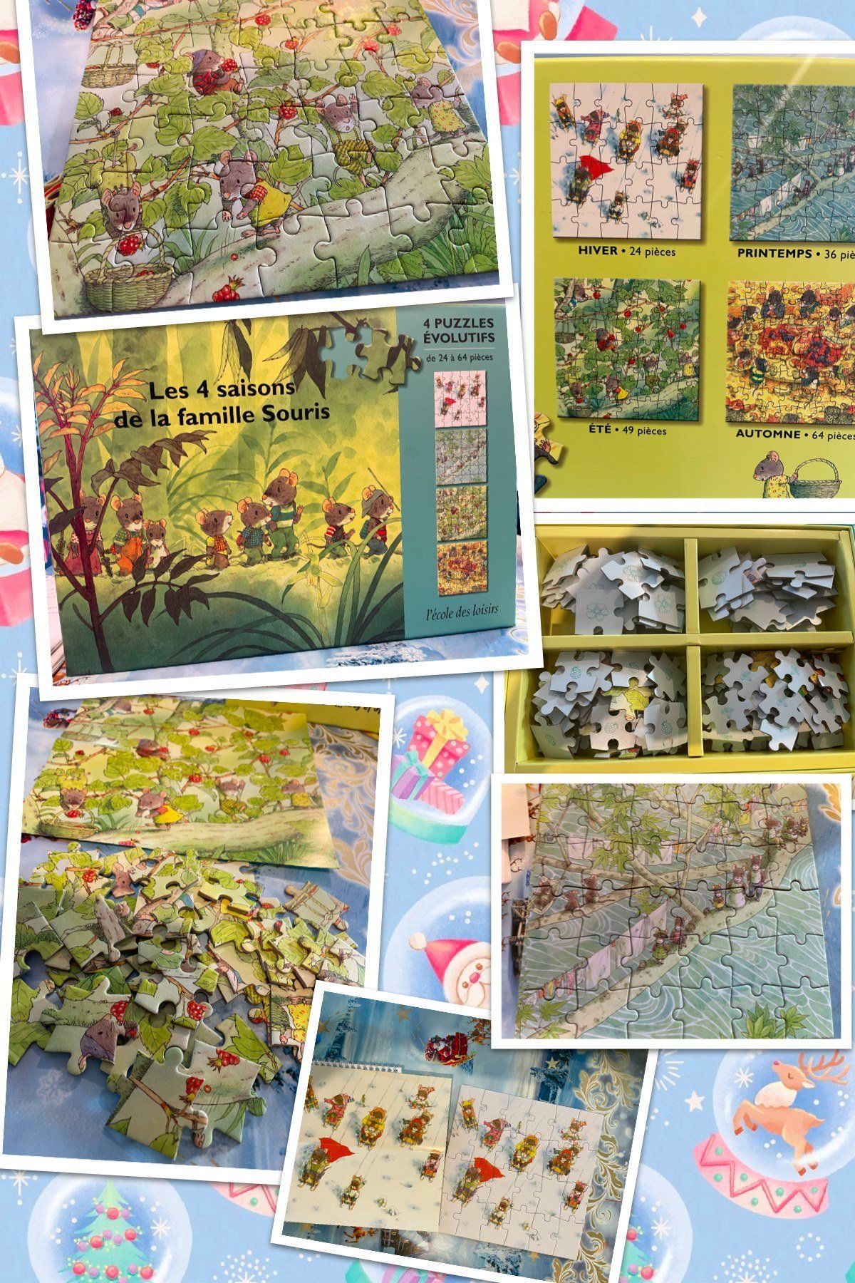 Puzzle – Les 4 saisons de la famille Souris