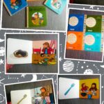 Les images de Lou et Mouf : « Le matin », « Le soir », « Le bain », « Le repas »