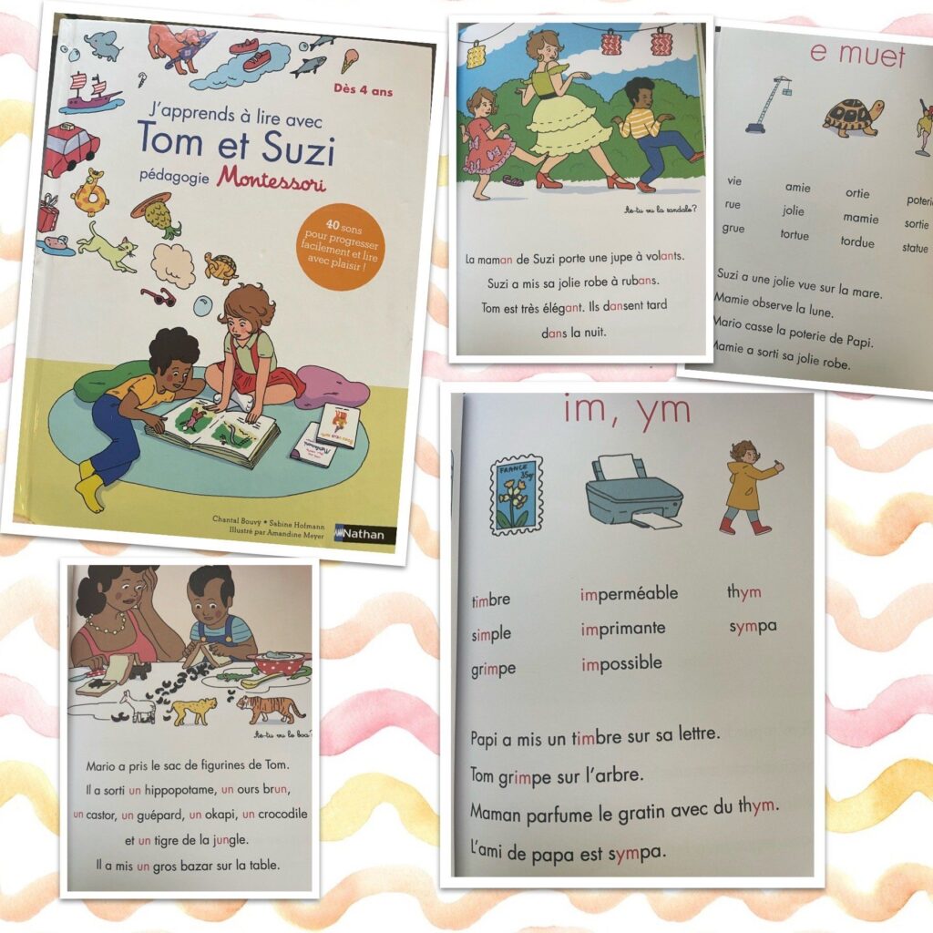 J’apprends à lire avec Tom et Suzi pédagogie Montessori