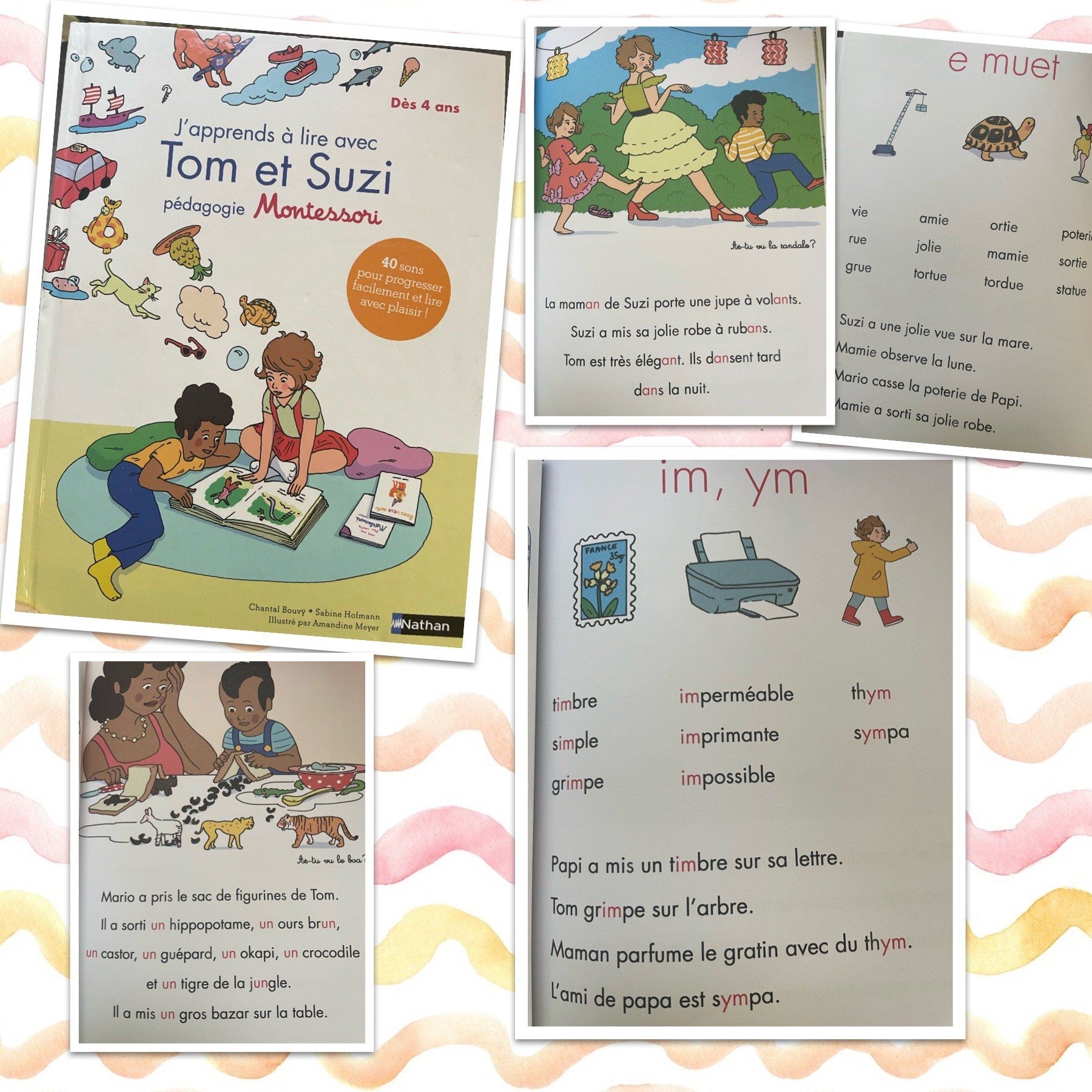 J’apprends à lire avec Tom et Suzi pédagogie Montessori