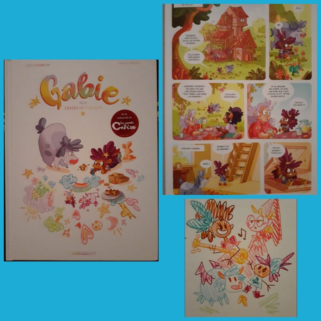Gabie aux craies de couleurs 1