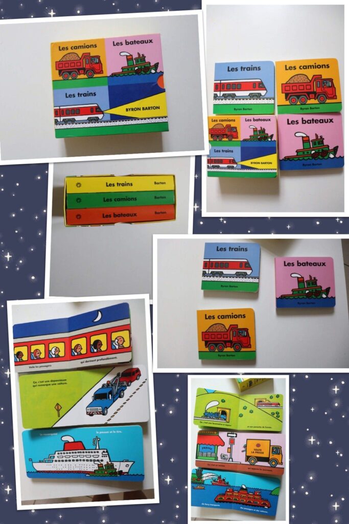 COFFRET LES CAMIONS – LES BATEAUX – LES TRAINS