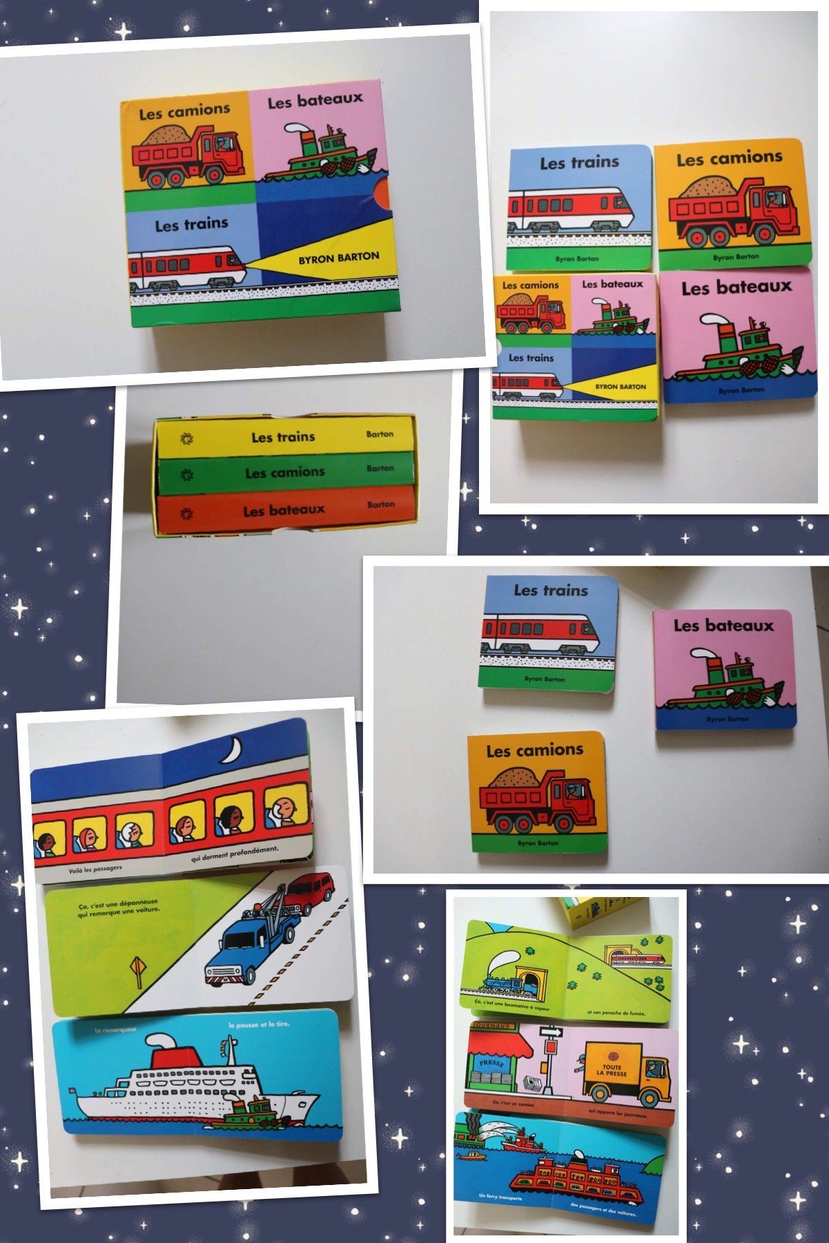 COFFRET LES CAMIONS – LES BATEAUX – LES TRAINS