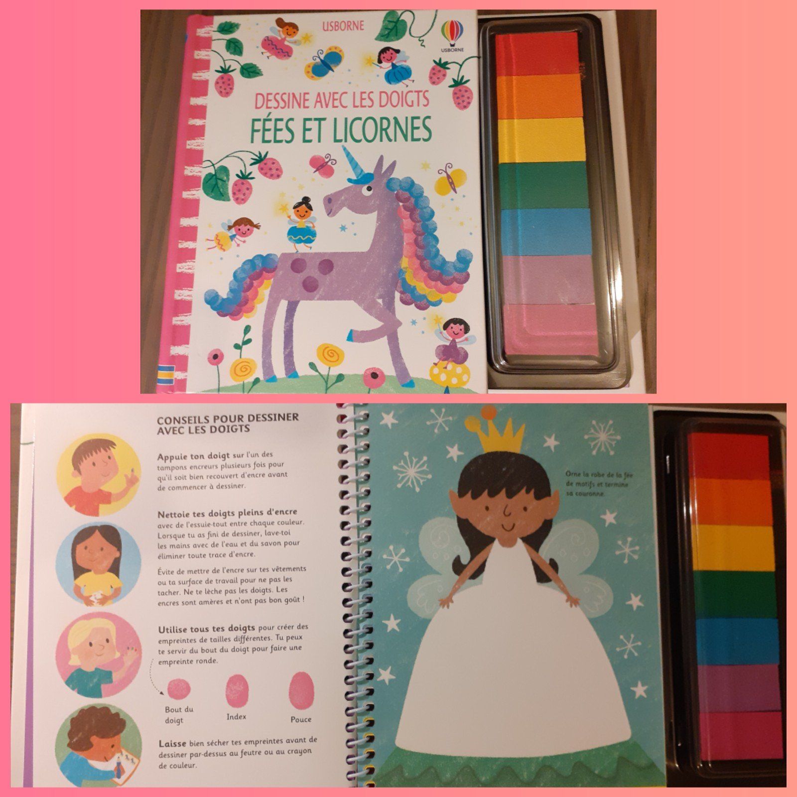 Dessine avec les doigts Fées et licornes